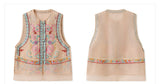 Silk Alaya Blooming Embroidery Qipao Cheongsam Vest Top