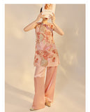 Silk Gabriela Dazzling Embroidery Qipao Cheongsam