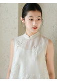 Muse 2-Piece Embroidered Mulberry Silk Cheongsam Top