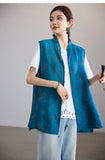 Nocturne Yellow Jacquard Vest Cheongsam