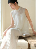 Muse 2-Piece Embroidered Mulberry Silk Cheongsam Top