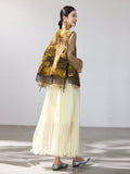 Lara Yellow Jacquard Vest Cheongsam