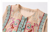 Silk Alaya Blooming Embroidery Qipao Cheongsam Vest Top