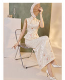 Yuan 2-Piece Embroidered Cheongsam Set