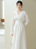 Sybil Soft White Mulberry Silk Cheongsam Dress