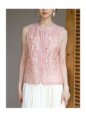 Moonstone 2-Piece Mist Pink Embroidered Cheongsam Top