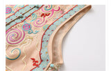 Silk Alaya Blooming Embroidery Qipao Cheongsam Vest Top
