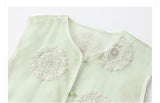 Silk Chrysanthemum Glamorous Embroidery Qipao Cheongsam Three Piece