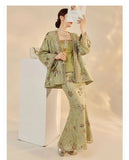 Fabiana 2-Piece Embroidered Jacquard Cheongsam Set