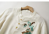 Summit Off-White Jacquard Cheongsam Top