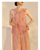 Celosia Good-Looking Embroidery Qipao Cheongsam Two Piece