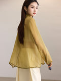 Beatrix Fairy White Semi-Transparent Cheongsam Top