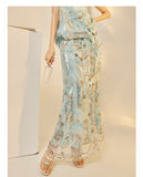 Larkspur Good-Looking Qipao Cheongsam Two Piece