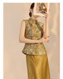 Duchess 2-Piece Jacquard Cheongsam Set