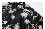 Sunflower Graceful Embroidery Qipao Cheongsam Two Piece