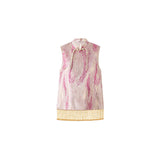 Cashmere 2-Piece Gold Jacquard Cheongsam Top