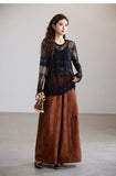 Crescendo Light Taro Purple Wide-Leg Casual Pants Cheongsam