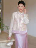 Boutique Brown Satin Embroidered Cheongsam Vest