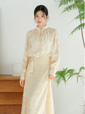 Alessandra 2-Piece Cloud Cherry Apricot Cheongsam Top