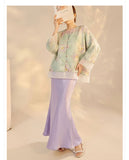 Longevity 2-Piece Jacquard Cheongsam Set