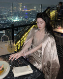 Thalia Ornate Heavy Duty Acetate Beaded Cheongsam Qipao Two-Piece Set