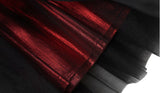 Peridot Black Red Layered Cheongsam Skirt