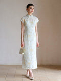 Beatrice Qing Luo Liao Embroidered Cheongsam Dress