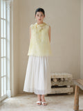 Premiere 2-Piece Gold Thread Silk Cheongsam Top