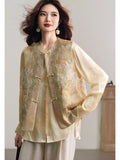 Viviana Apricot Yellow Beaded Embroidered Cheongsam Vest