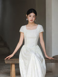 Sunset Cloud Butterfly Apricot Embroidered Cheongsam