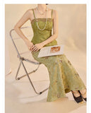 Fabiana 2-Piece Embroidered Jacquard Cheongsam Set