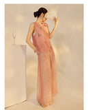 Celosia Good-Looking Embroidery Qipao Cheongsam Two Piece