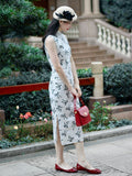 Vera Black Cotton Vintage Cheongsam Dress