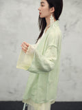 Stardust Light Green Lace Cheongsam Cardigan