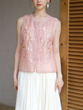 Moonstone 2-Piece Mist Pink Embroidered Cheongsam Top