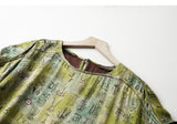 Twilight Light Leaf Green Cheongsam Dress