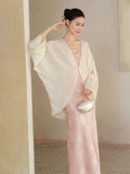 Ophelia Outer Wrap Cloud Apricot Shadow Cheongsam