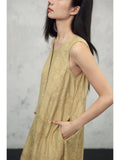 Josephina Ginger Yellow Jacquard Cheongsam Dress