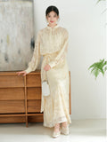 Alessandra 2-Piece Cloud Cherry Apricot Cheongsam Top