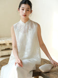 Muse 2-Piece Embroidered Mulberry Silk Cheongsam Top