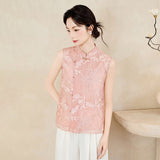 Prestige Green Floral Embroidered Cheongsam Top