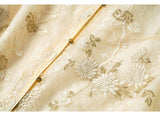 Sky Beige Loose-Fit Cheongsam Top