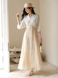 Valentina Warm Sunset Orange Lace Cheongsam Dress