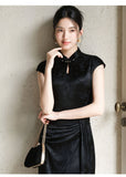 Quartz Night Dress Satin Cheongsam