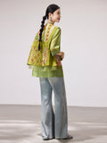 Iolanthe Matcha Green Embroidered Vest Cheongsam