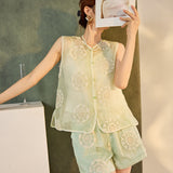 Allure 2-Piece Light Green Cheongsam Set