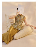 Duchess 2-Piece Jacquard Cheongsam Set