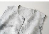 Seraphina 2-Piece Silver Gray Vest Pants Set Cheongsam