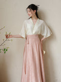 Starlight 2-Piece Xiu Apricot Top with Skirt Cheongsam