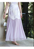 Francesca Silver Purple Sheer Panel Cheongsam Dress